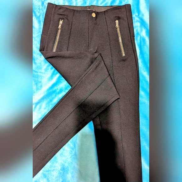 ZARA Basic Collection size XS, black dressy pants, EUC, crop skinny style - Picture 2 of 13